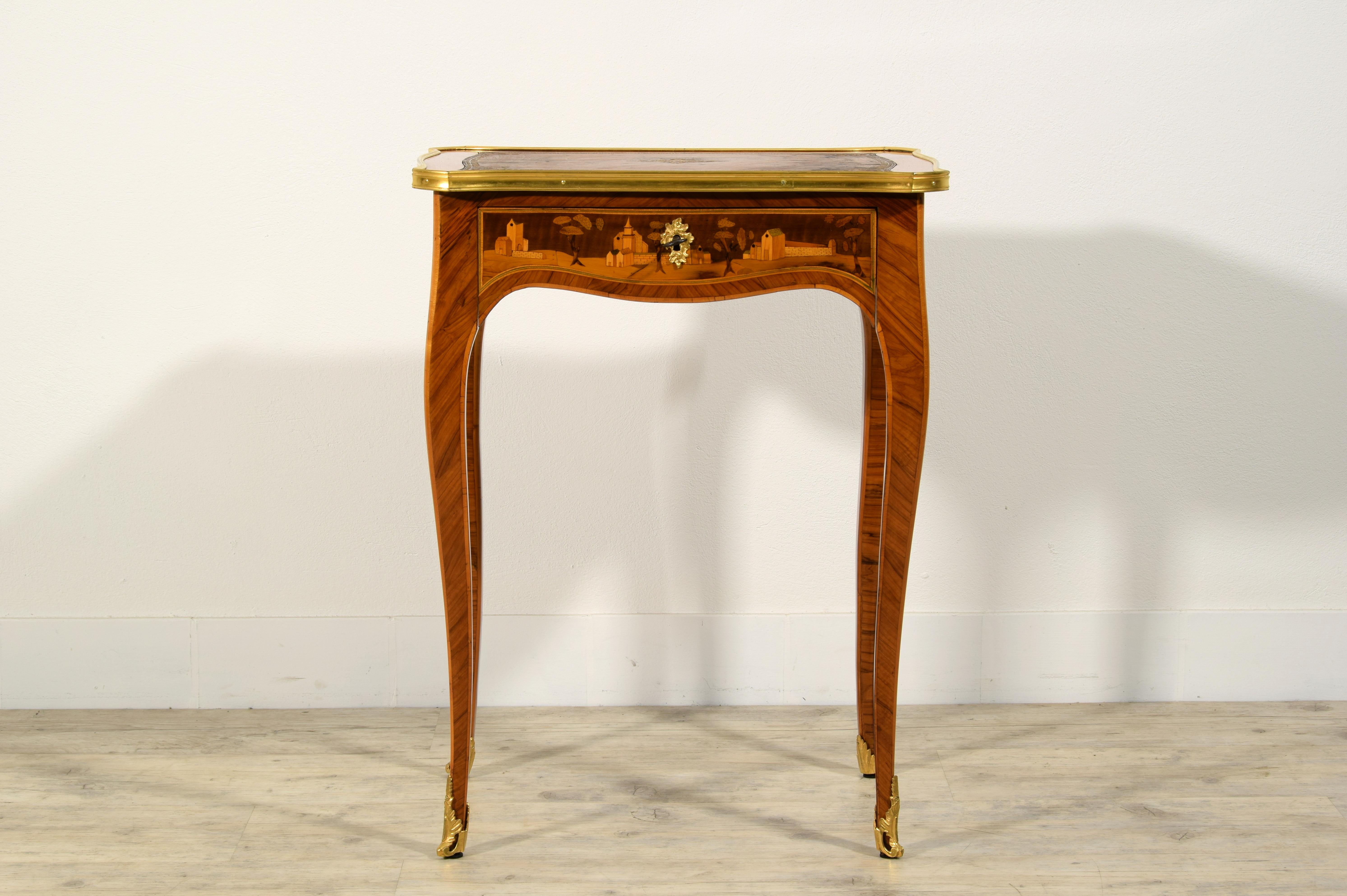 French 19th Century, France Inlaid Wood Centre Table For Sale