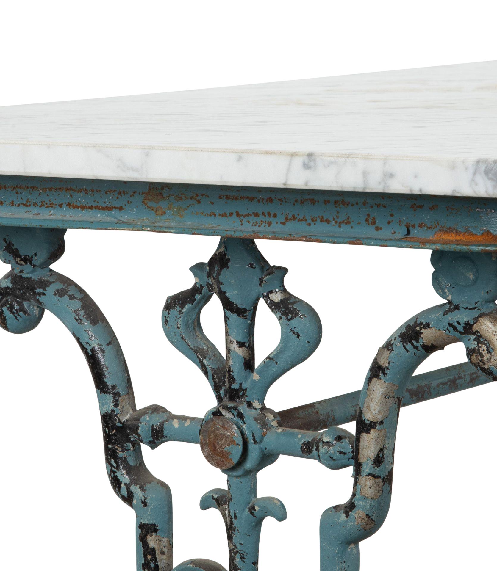Mesa de jardín de metal francesa del siglo XIX en venta 6