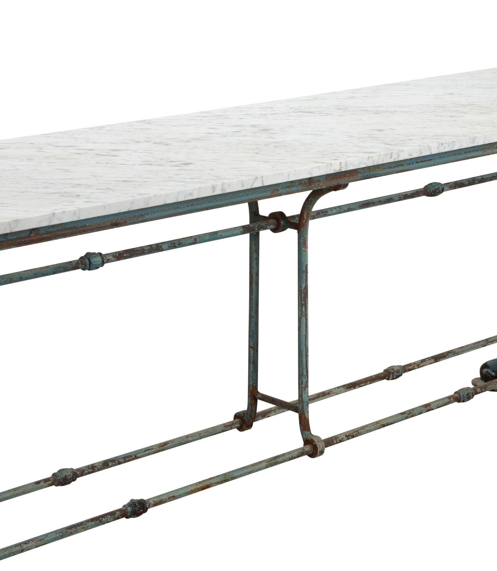 Mesa de jardín de metal francesa del siglo XIX en venta 7
