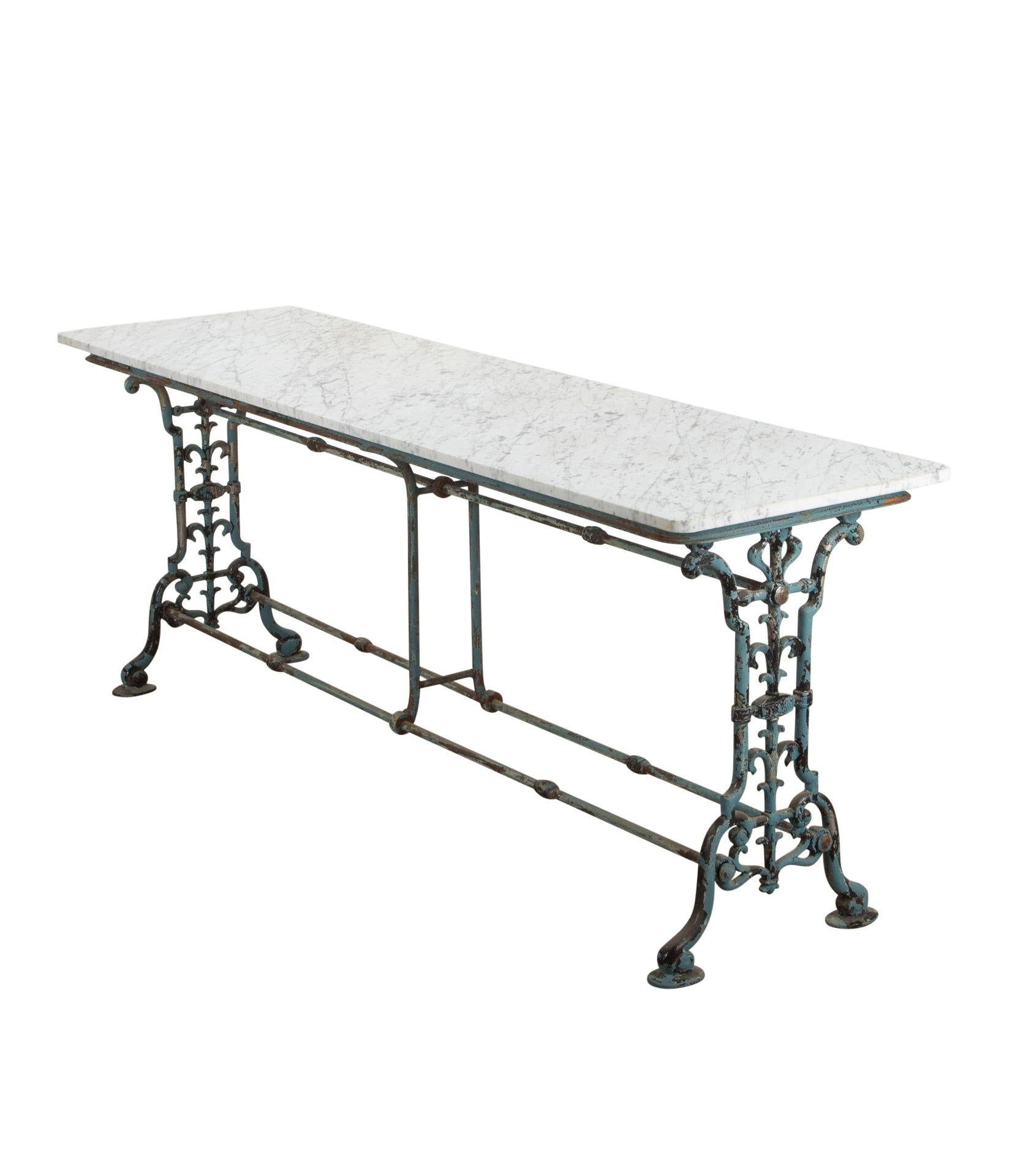 Mesa de jardín de metal francesa del siglo XIX en venta 2