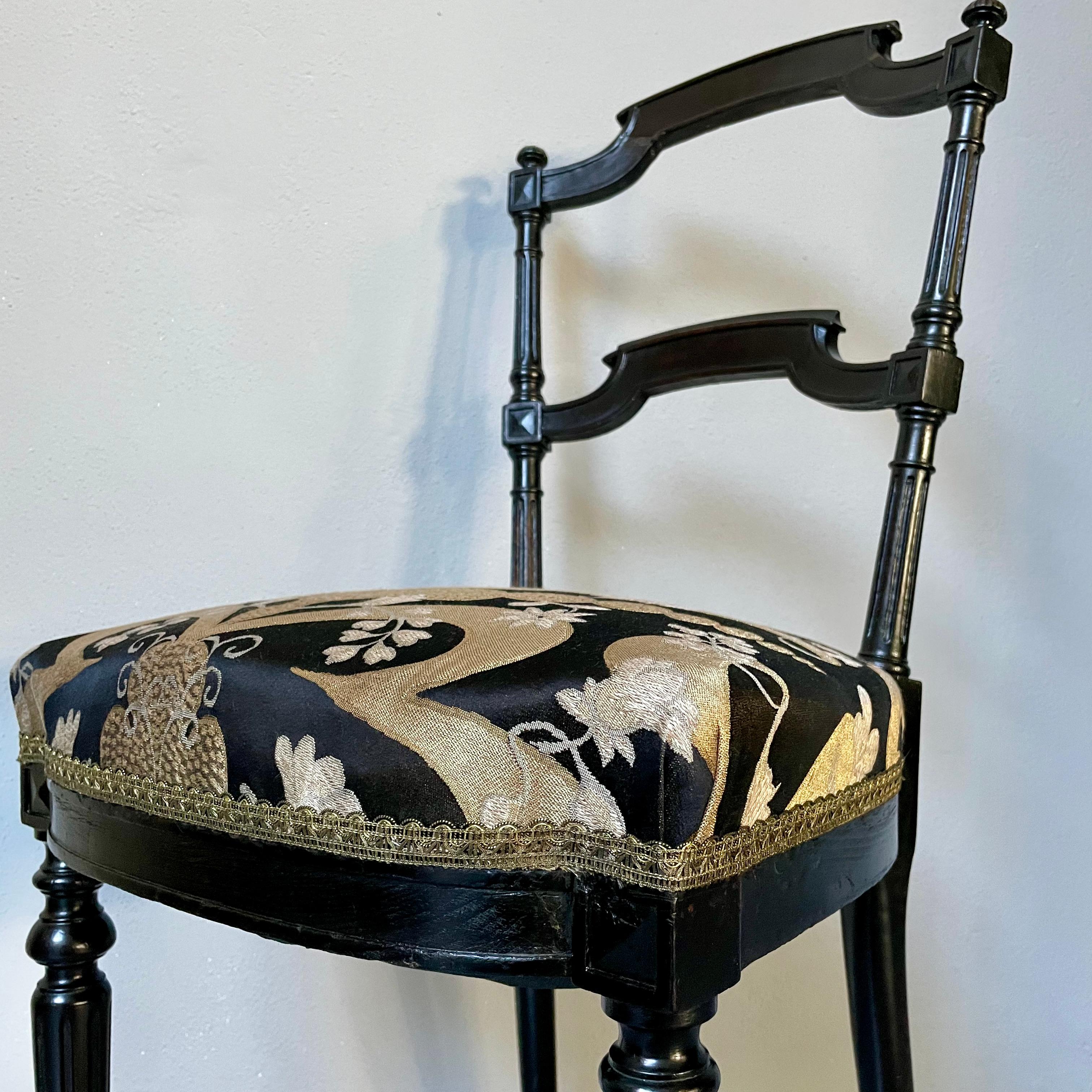 Napoleon III Ebonized Parlor Chair, 19th Century France  3