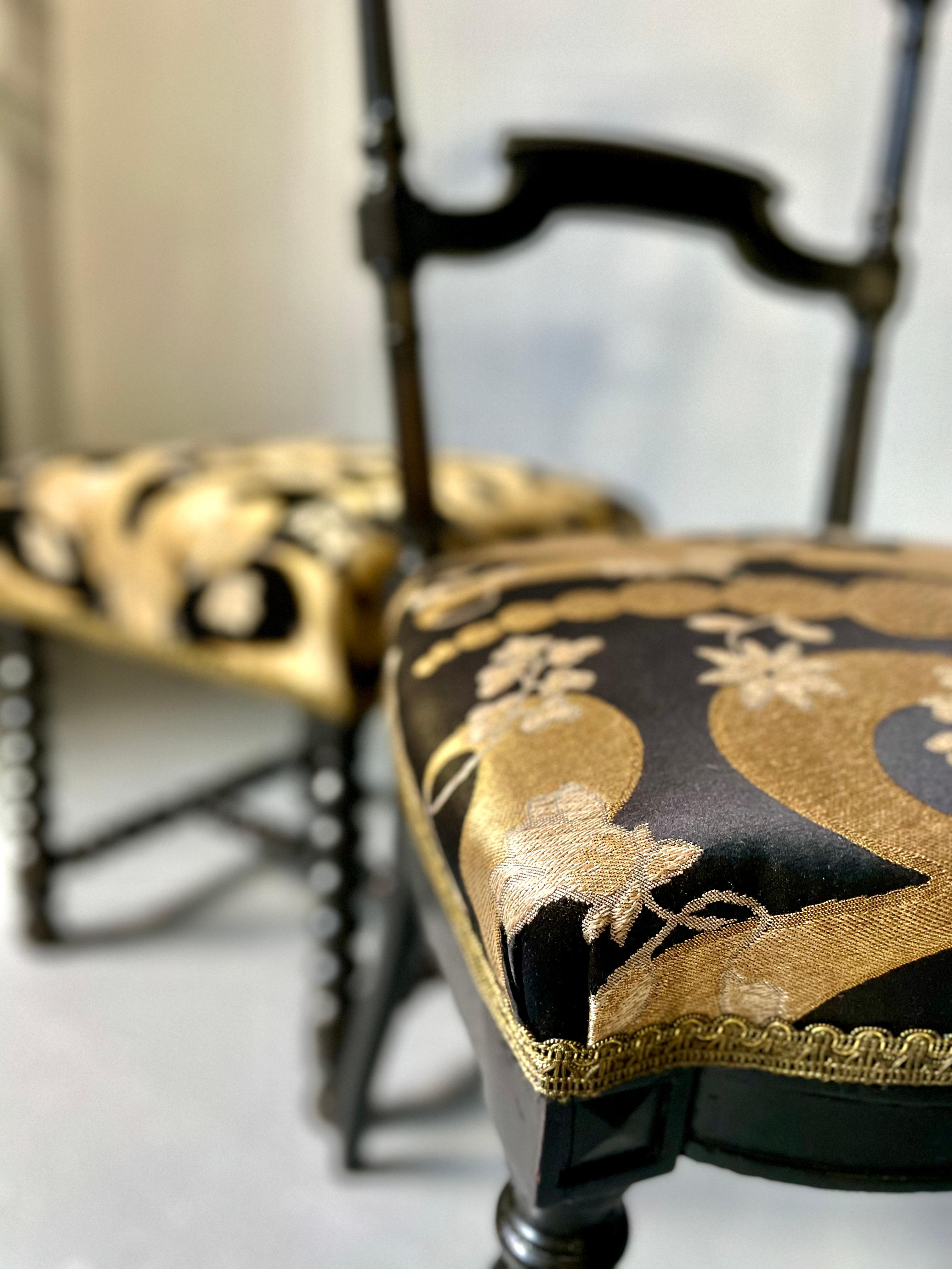 Napoleon III Ebonized Parlor Chair, 19th Century France  2