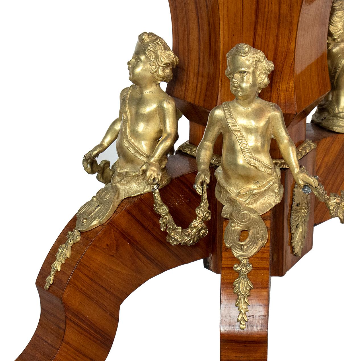 Mid-19th Century 19th Century France Napoleon III° Kingwood Gilt Bronze Center Table  For Sale