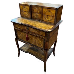 Antique 19th Century France Napoleon III Rosewood Desk Writing Table