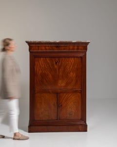 19th Century France Rich Mahogany Mahogany Secretaire Abattant