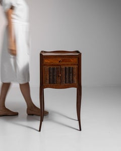 19th Century France Rich Walnut Brown Carved Walnut Side Cabinet