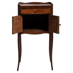 19th Century France Rich Walnut Brown Carved Walnut Side Cabinet