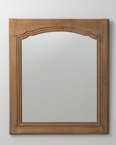 19th Century France Warm Honeyed Oak Oak-Framed Wall Mirror