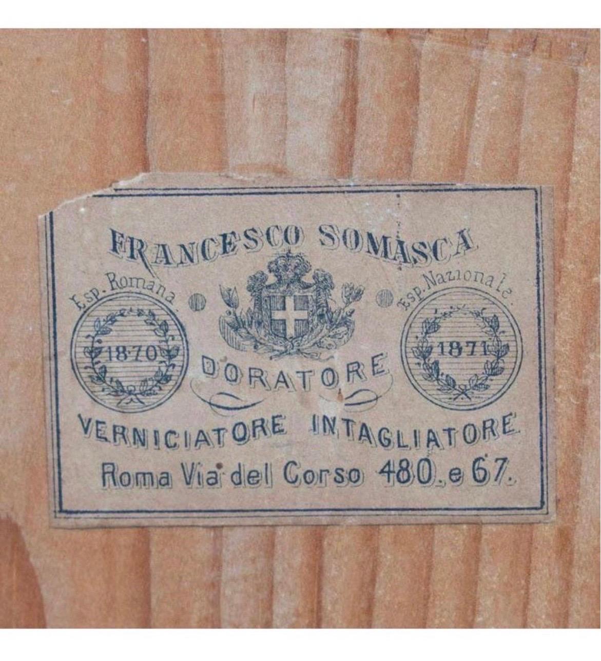 19th Century Francesco Somasca Italian Carved Baroque Style Bookcase 5