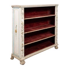 Antique 19th Century Francesco Somasca Italian Carved Baroque Style Bookcase