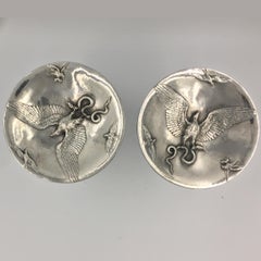 19th Century Fratin Bronze Bear Pair of Cups Not Signed