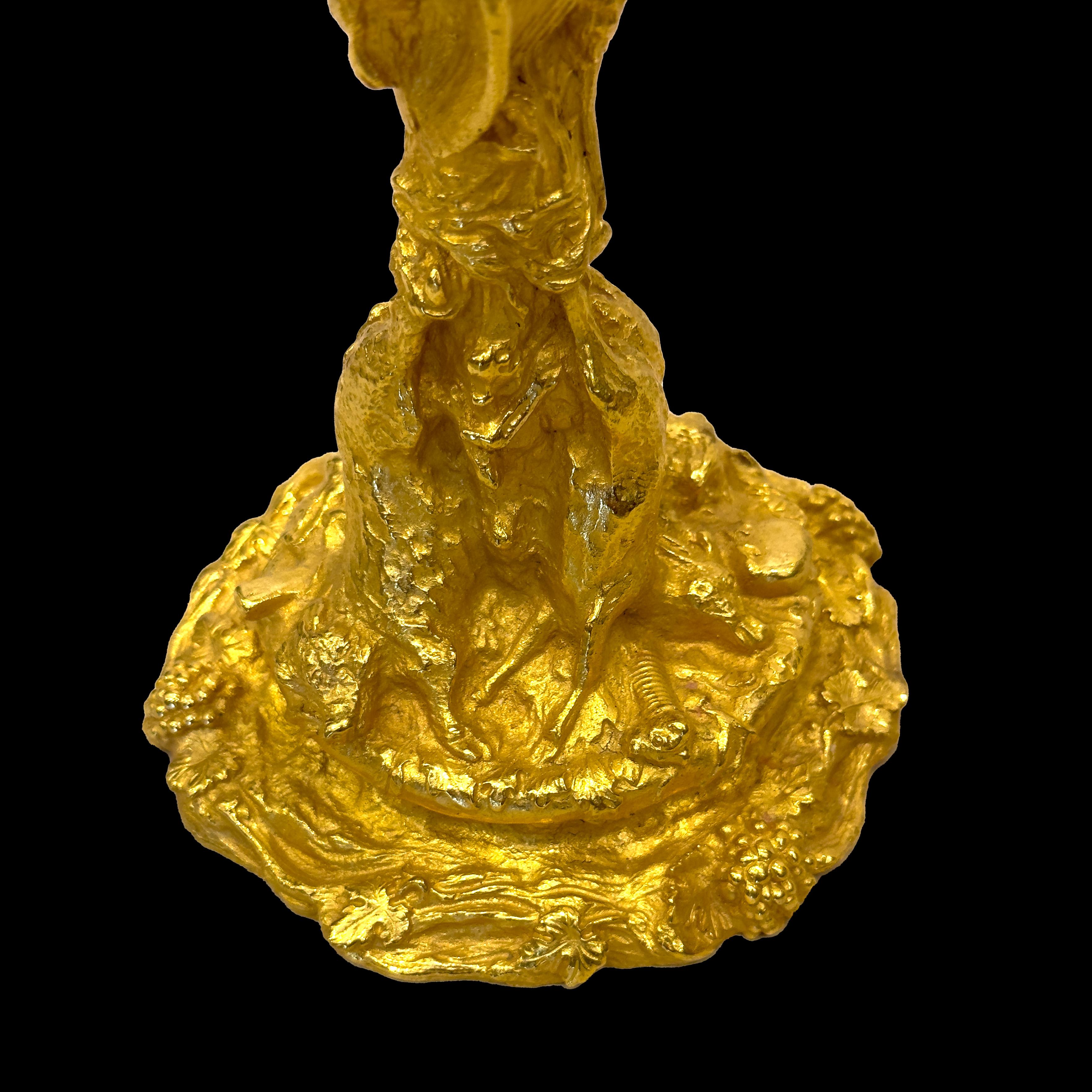 Pareja de Candelabros de Bronce Fratinado del Siglo XIX en venta 5