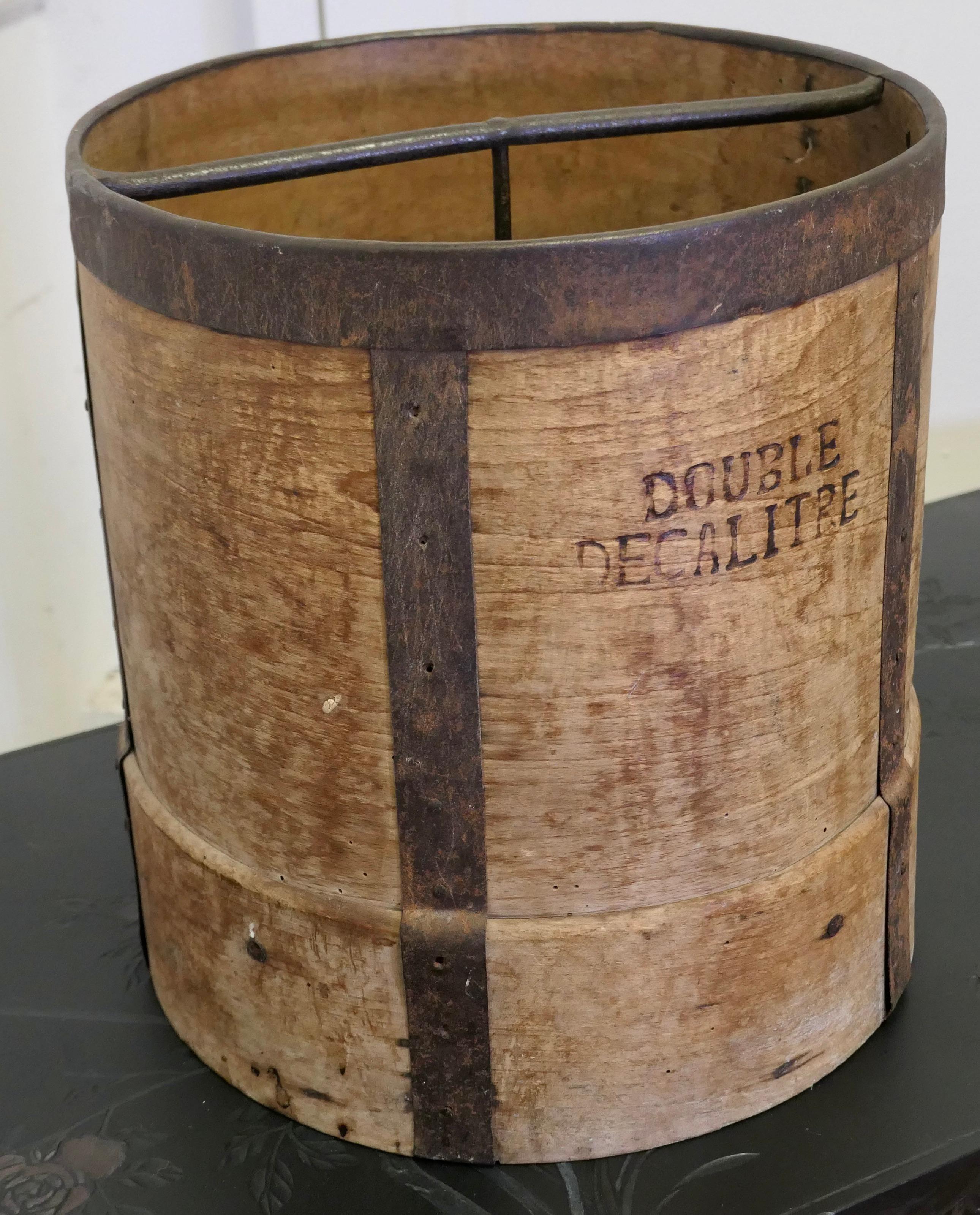 19th Century French 10 Litre Wooden Fruit Measure  This large measure is made in For Sale 3