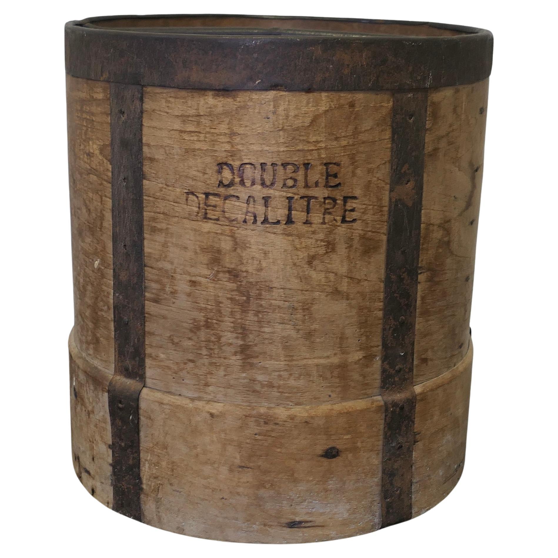 19th Century French 10 Litre Wooden Fruit Measure  This large measure is made in For Sale