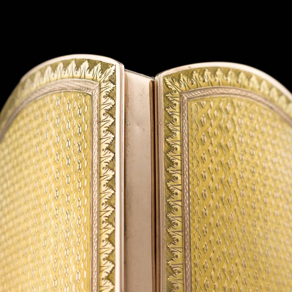 19th Century French 18-Karat Solid Gold Snuff Box, circa 1880 3