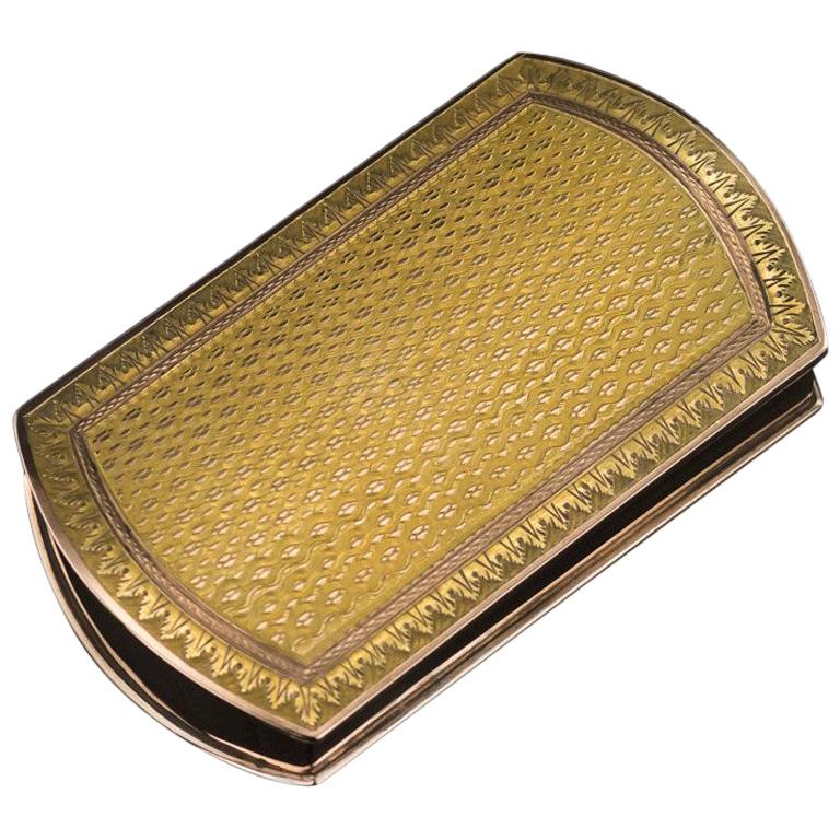 19th Century French 18-Karat Solid Gold Snuff Box, circa 1880