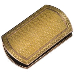 19th Century French 18-Karat Solid Gold Snuff Box, circa 1880