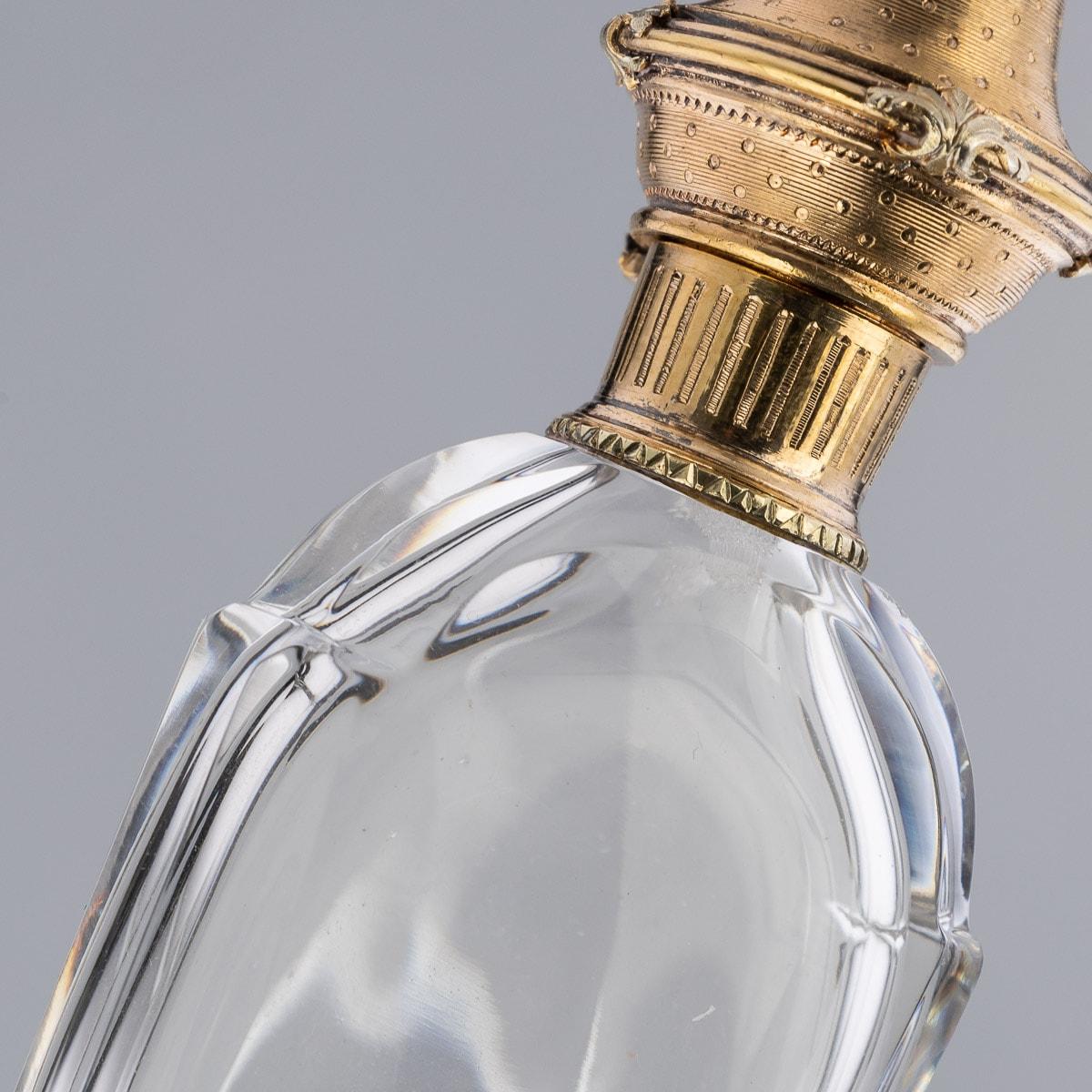 19th Century French 18K Gold Mounted Scent Perfume Bottle, c.1890 For Sale 7