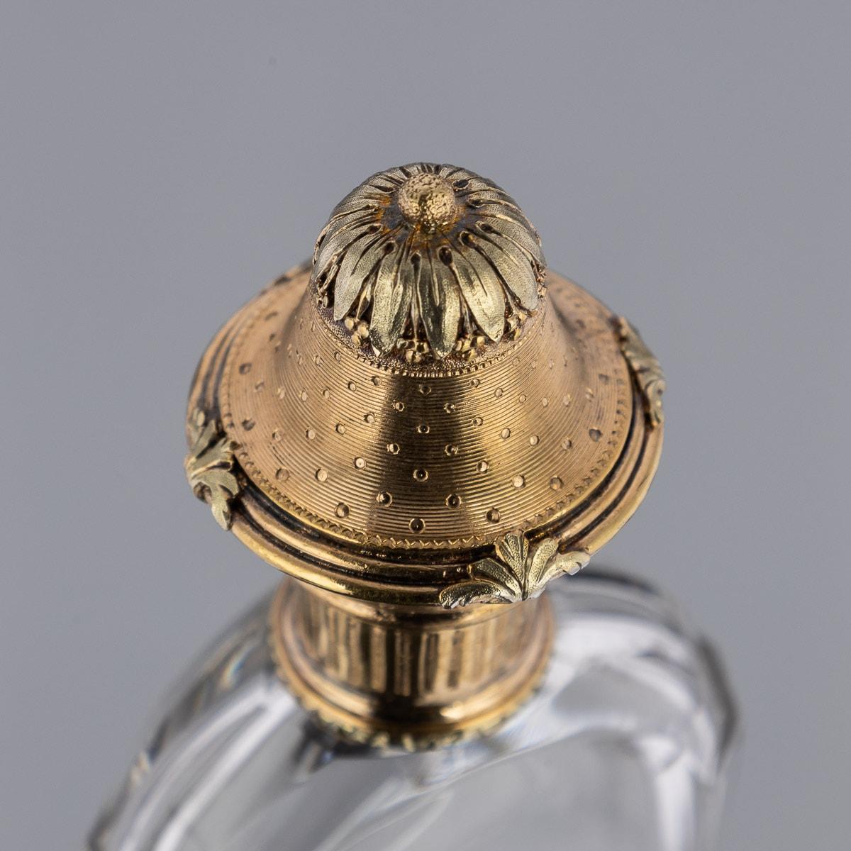 19th Century French 18K Gold Mounted Scent Perfume Bottle, c.1890 For Sale 10