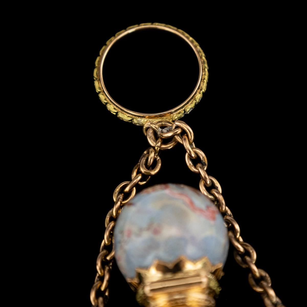 19th Century French 18-Karat Gold and Painted Enamel Scent Bottle, circa 1860 5