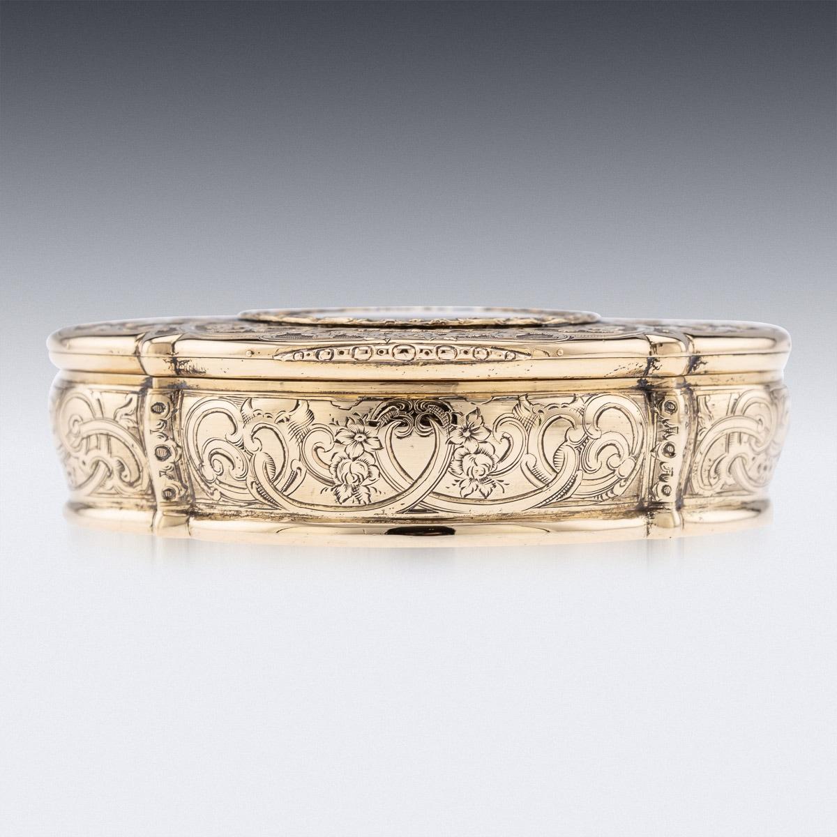 19th Century French 18K Gold Royal Presentation Snuff Box, c.1850 In Good Condition For Sale In Royal Tunbridge Wells, Kent