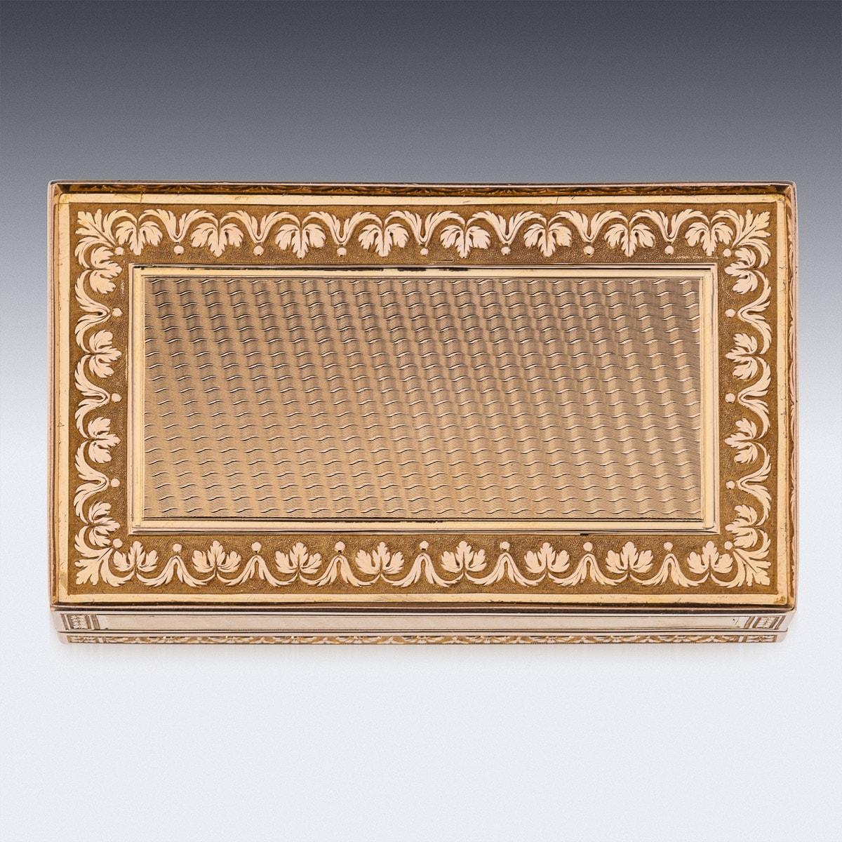 19th Century French 18k Gold Snuff Box, Paris, circa 1860 3