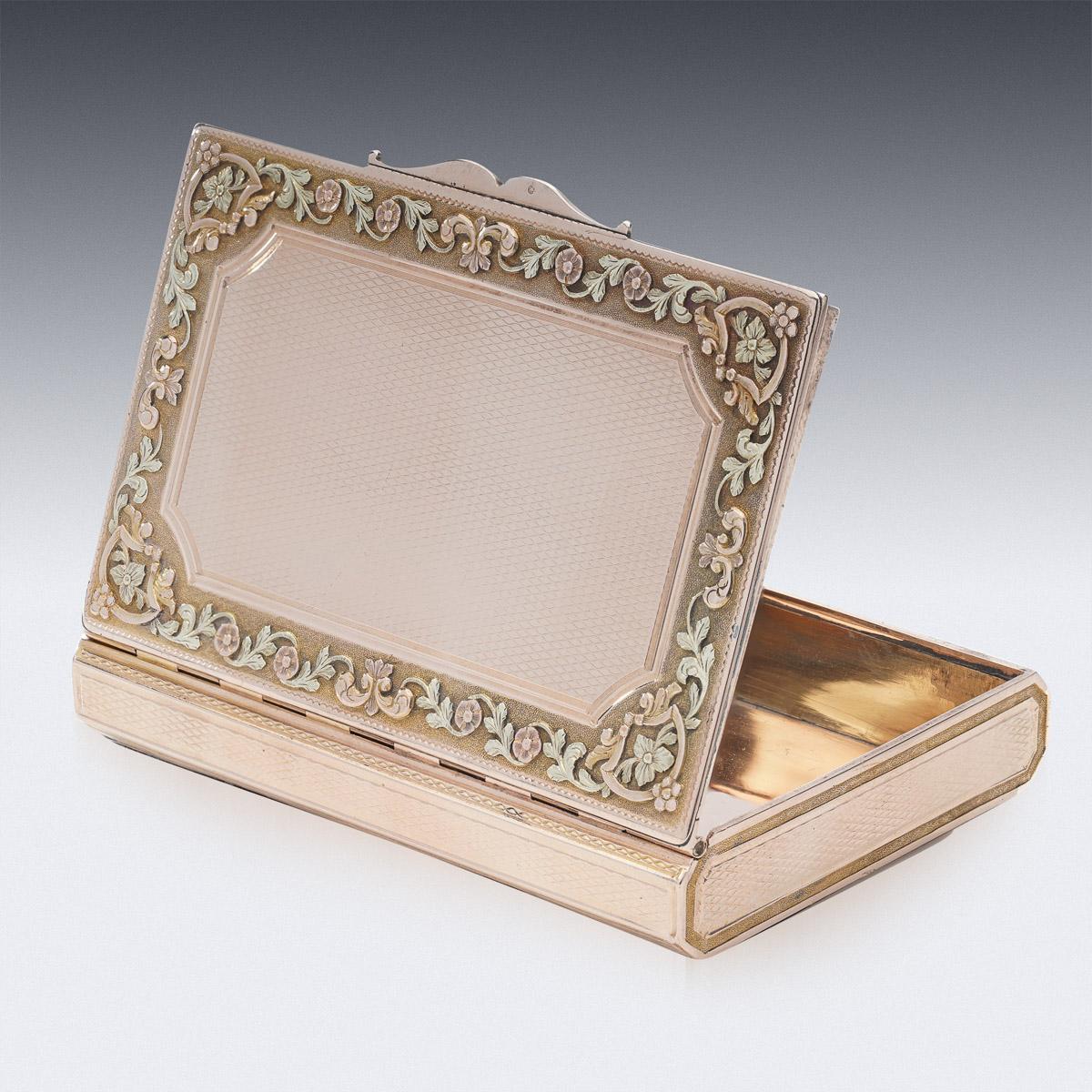 19th Century French 18K Solid Gold Snuff Box, Louis-Francois Tronquoy, c.1830 1
