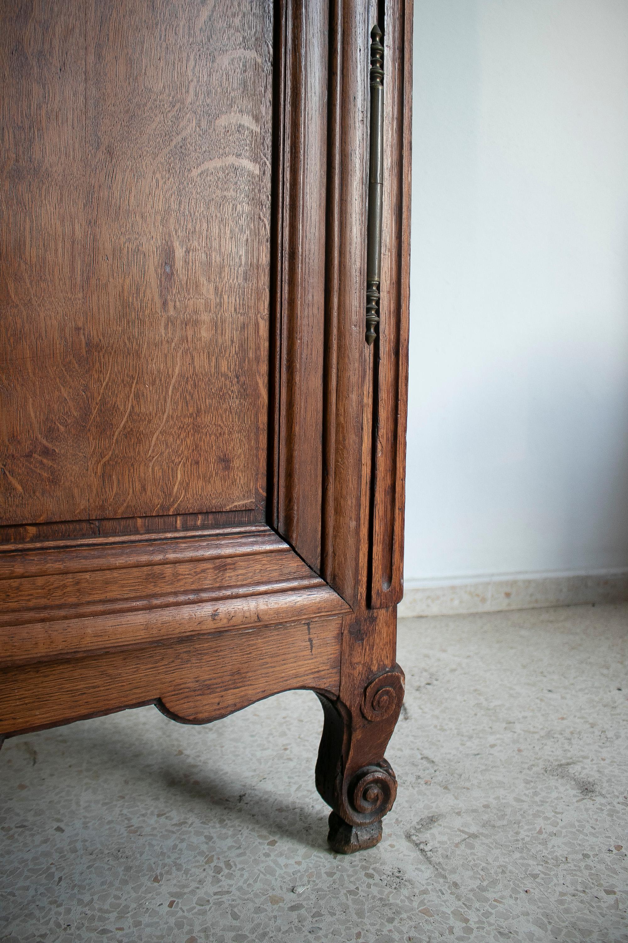 19th Century French 2-Door Wooden Wardrobe For Sale 11