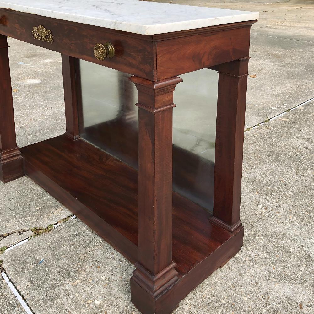 19th Century French 2nd Empire Period Marble Top Console 1