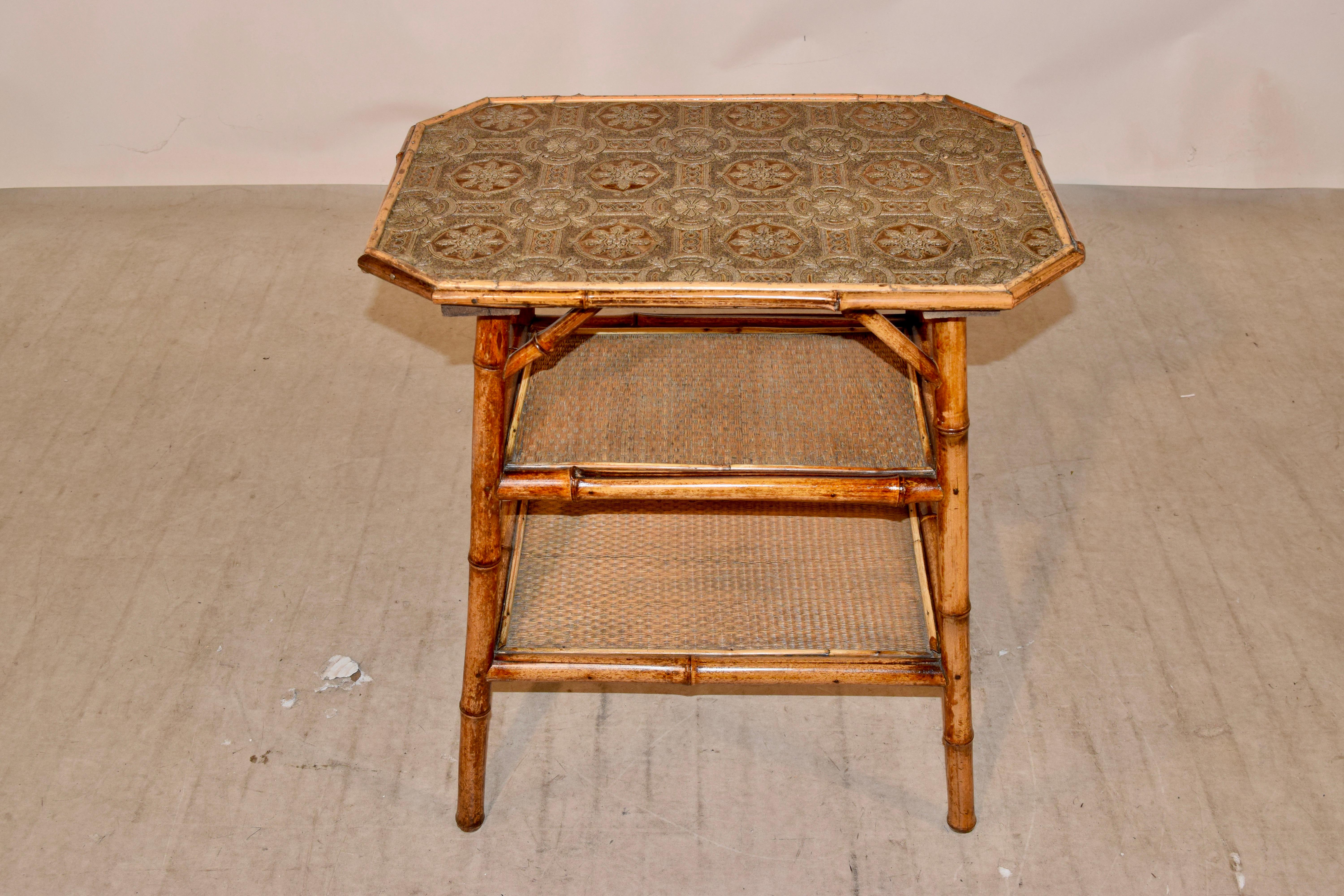 19th Century French 3-Tier Bamboo Table 1
