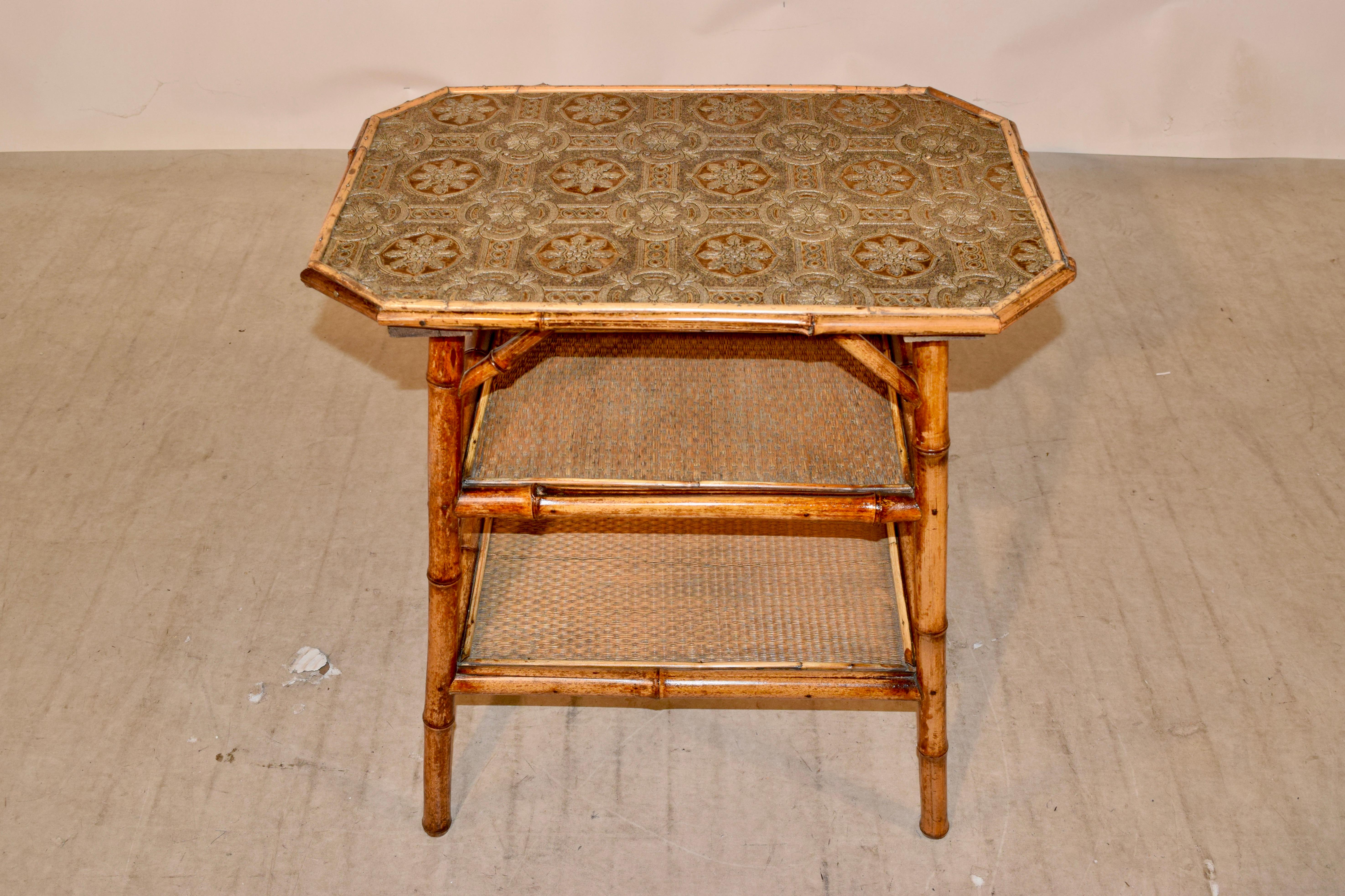 19th Century French 3-Tier Bamboo Table 2