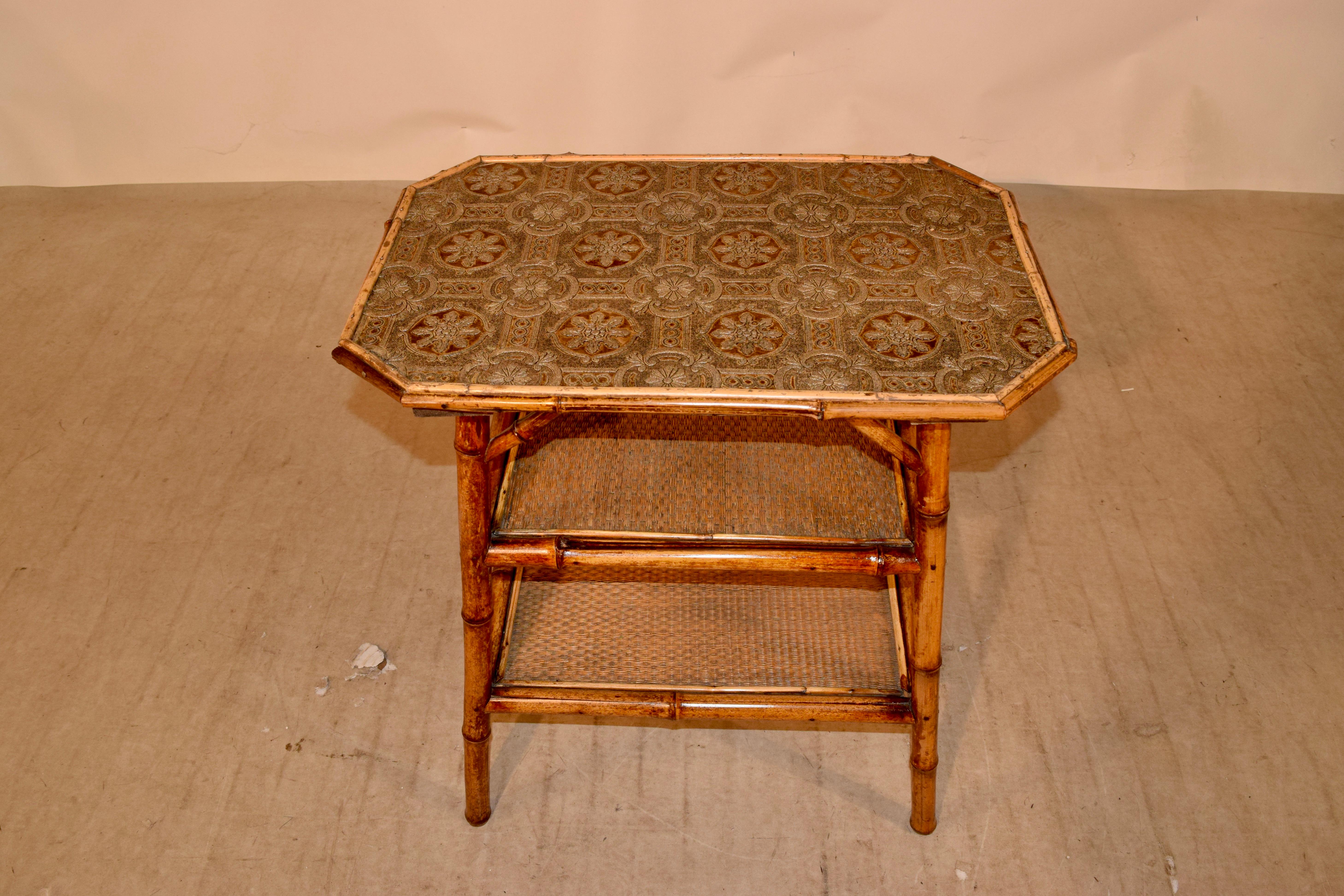 19th Century French 3-Tier Bamboo Table 3
