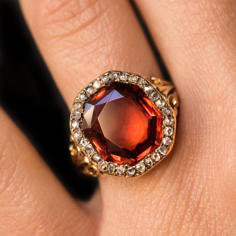 Hessonite Garnet Freeform Rose Cut Cabochons | Fiery Cinnamon Gemstone for Jewelry Making - 10 Pieces