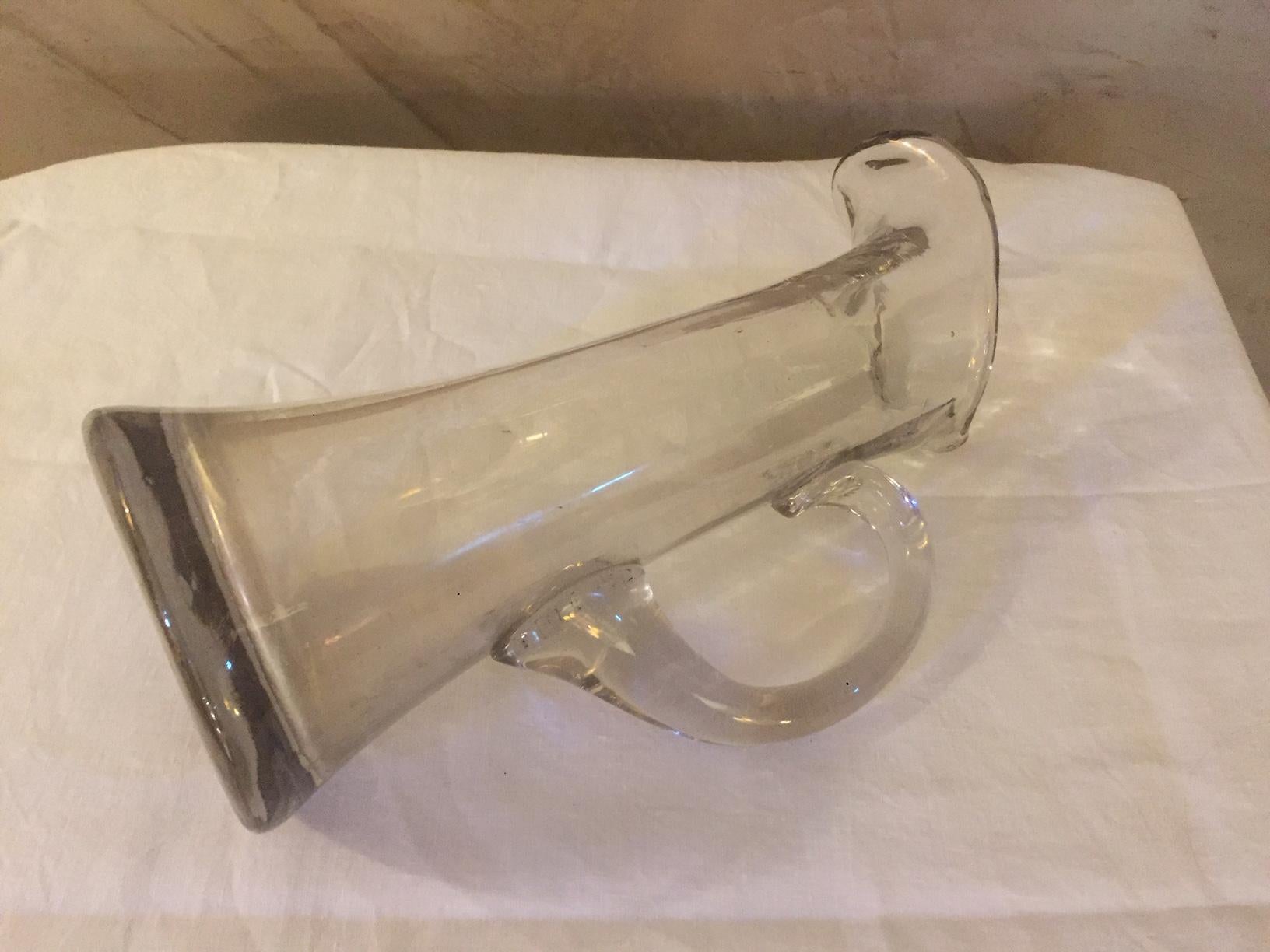 19th century French Absinthe Blown Glass Carafe, pitcher 3