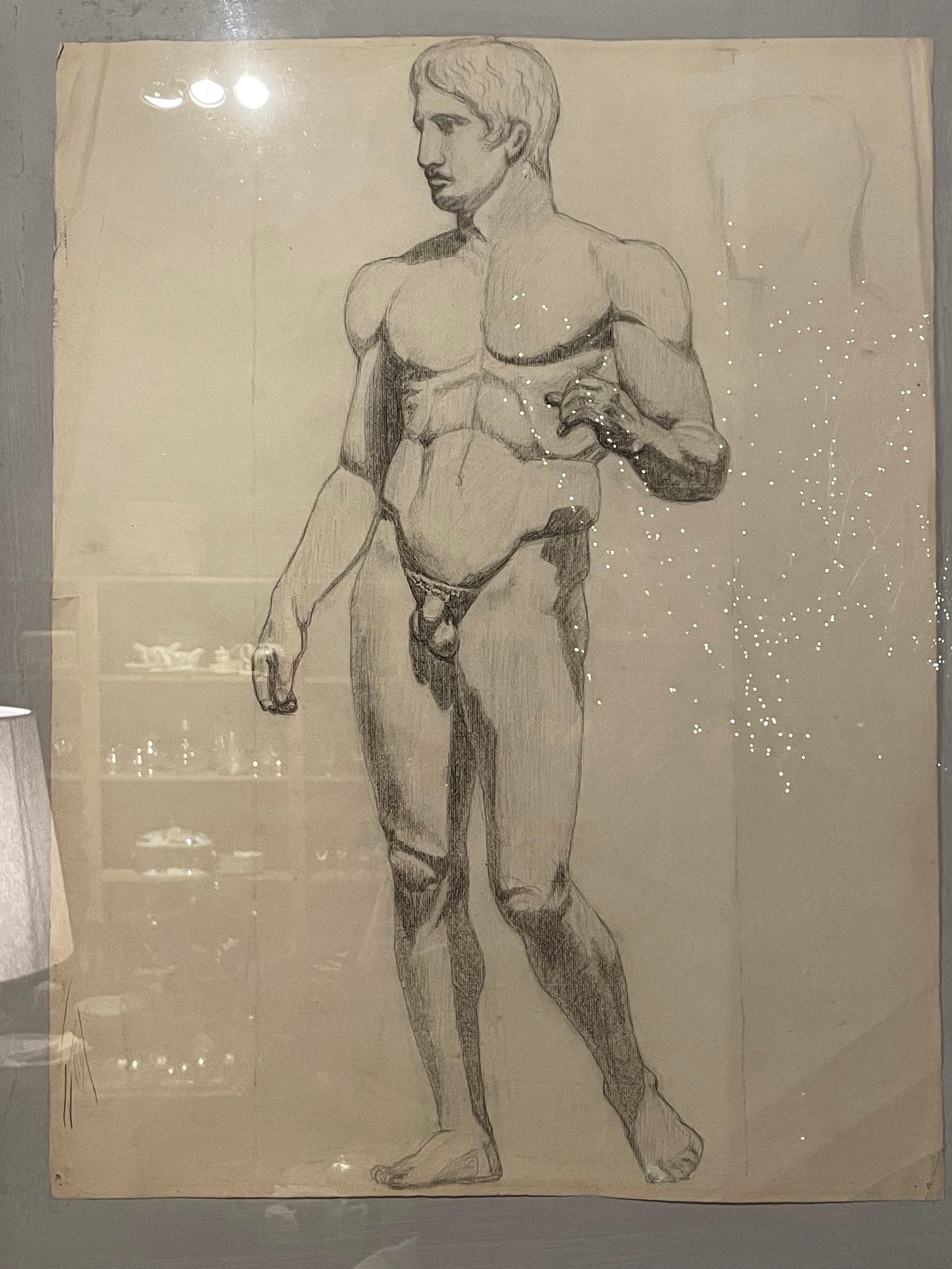 19th Century French Academy Drawing In Good Condition For Sale In BARCELONA, ES