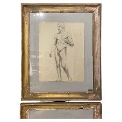 Antique 19th Century French Academy Drawing