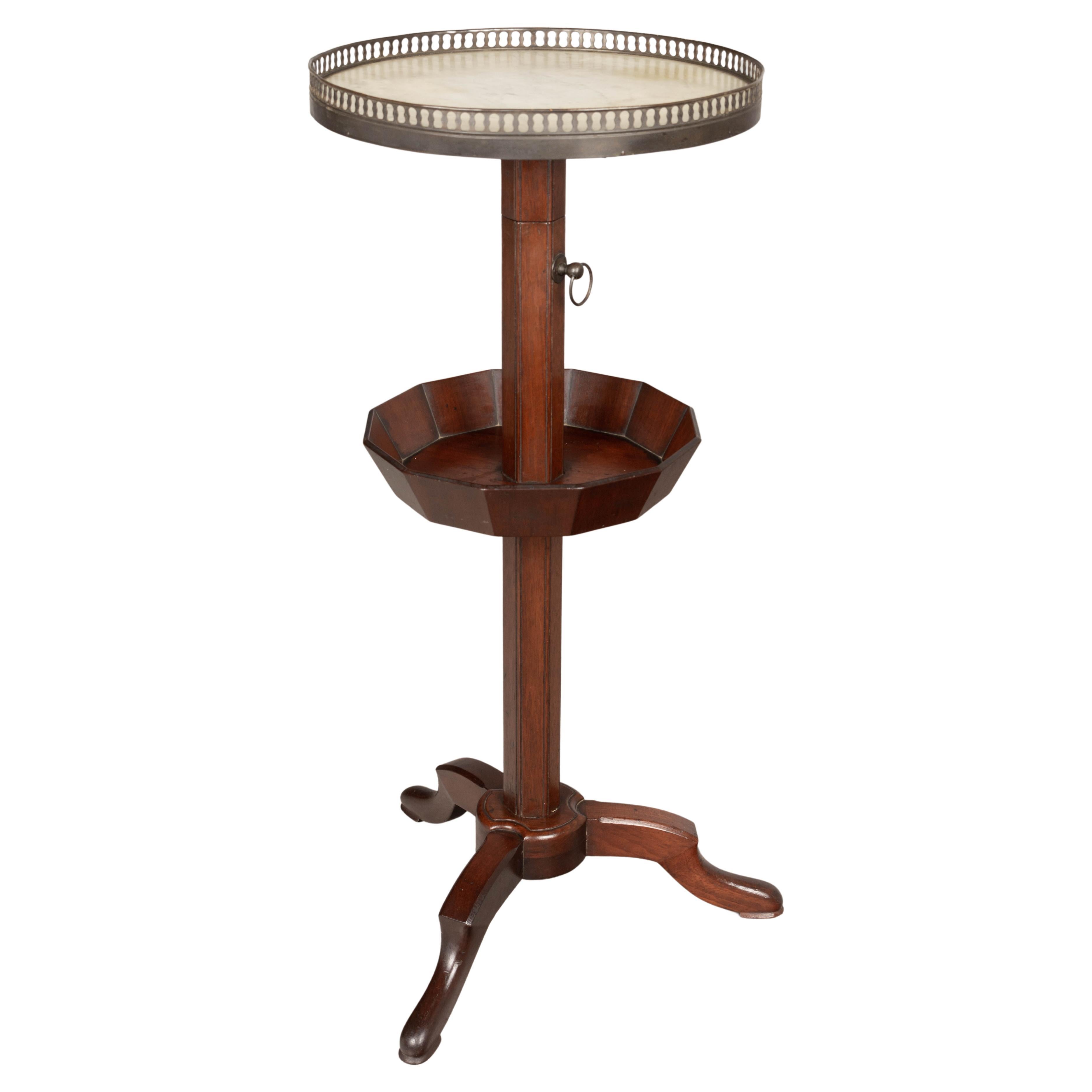 19th Century French Adjustable Pedestal or Side Table