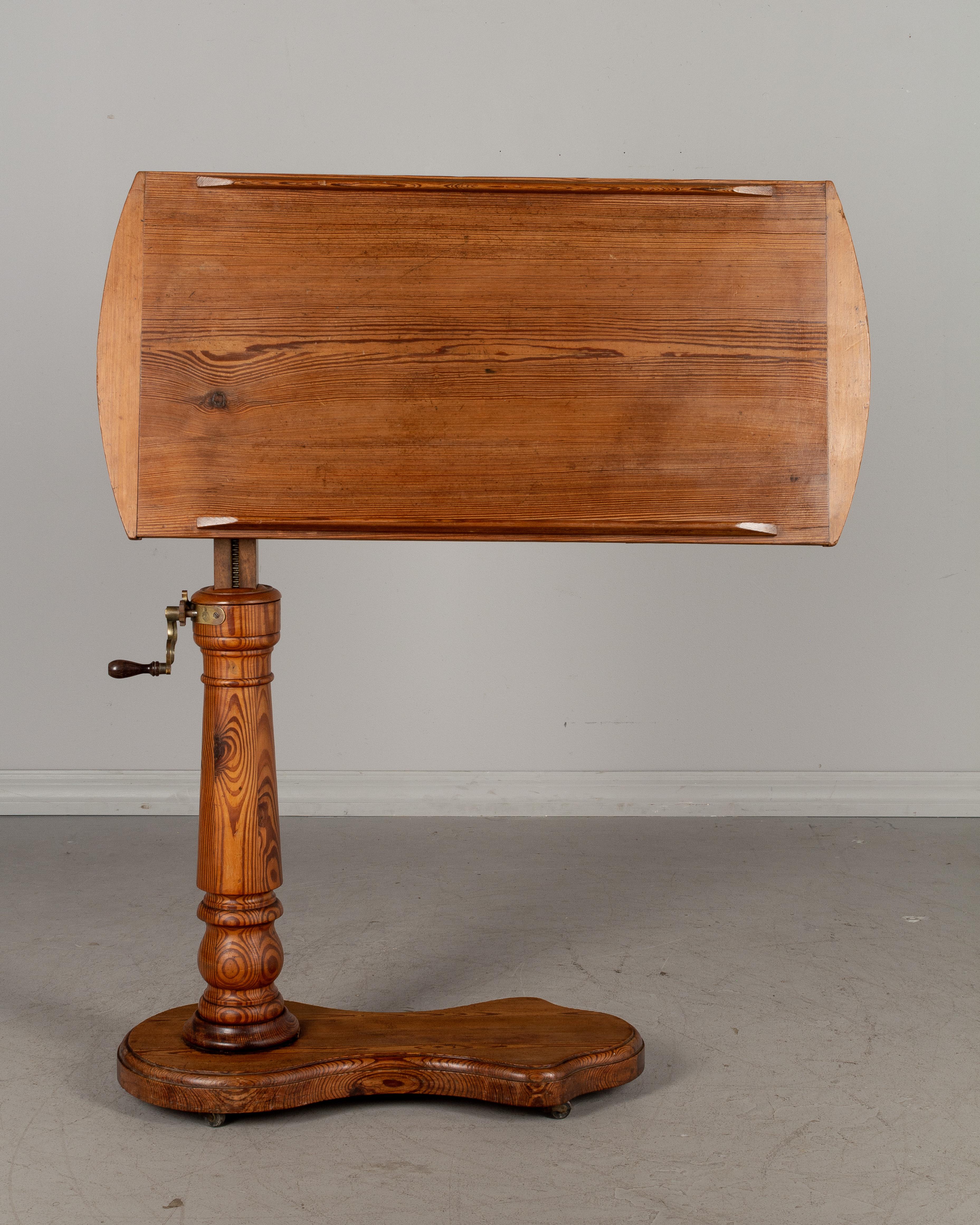 19th Century French Adjustable Tilt-Top Tray Table 4