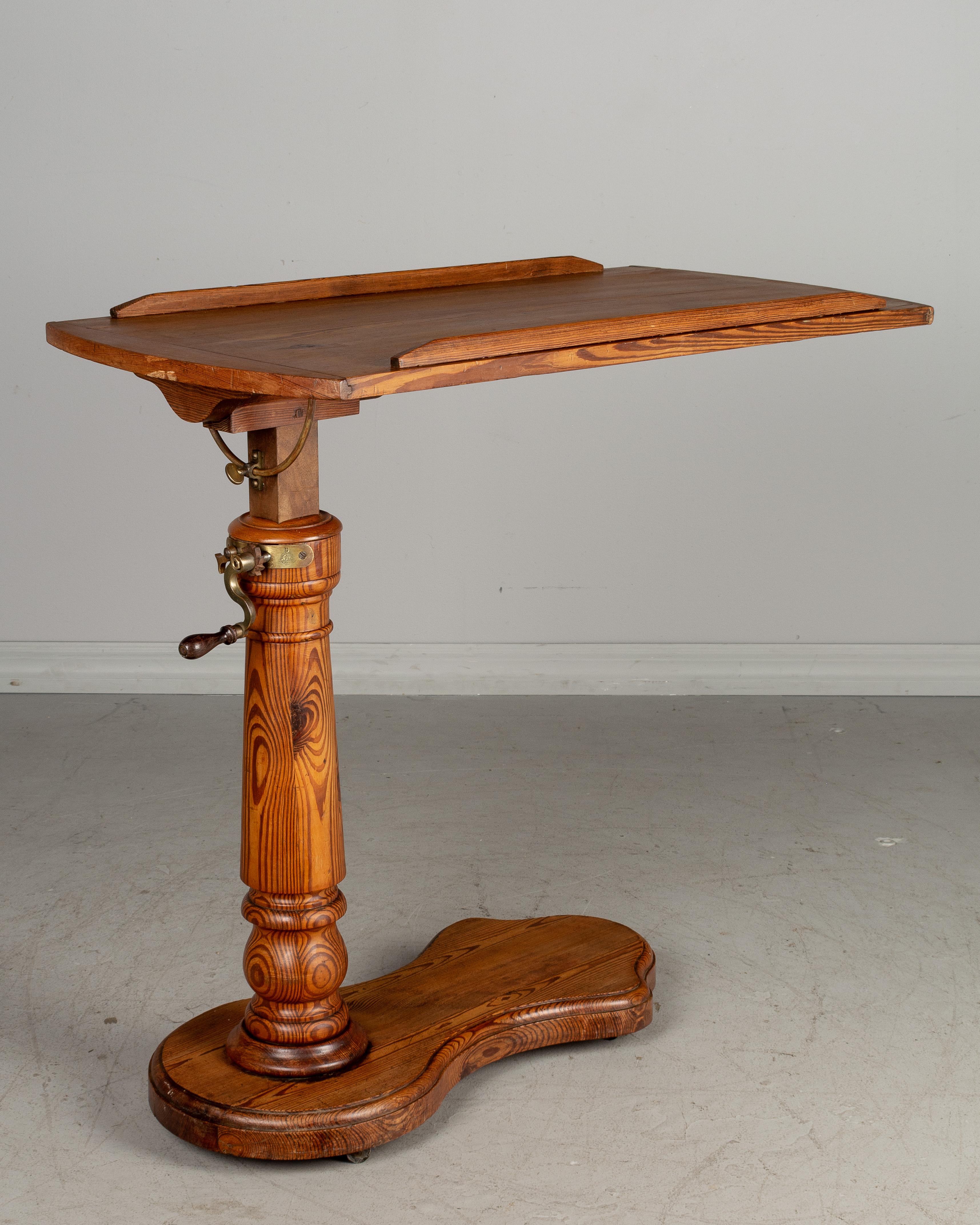 Cast 19th Century French Adjustable Tilt-Top Tray Table