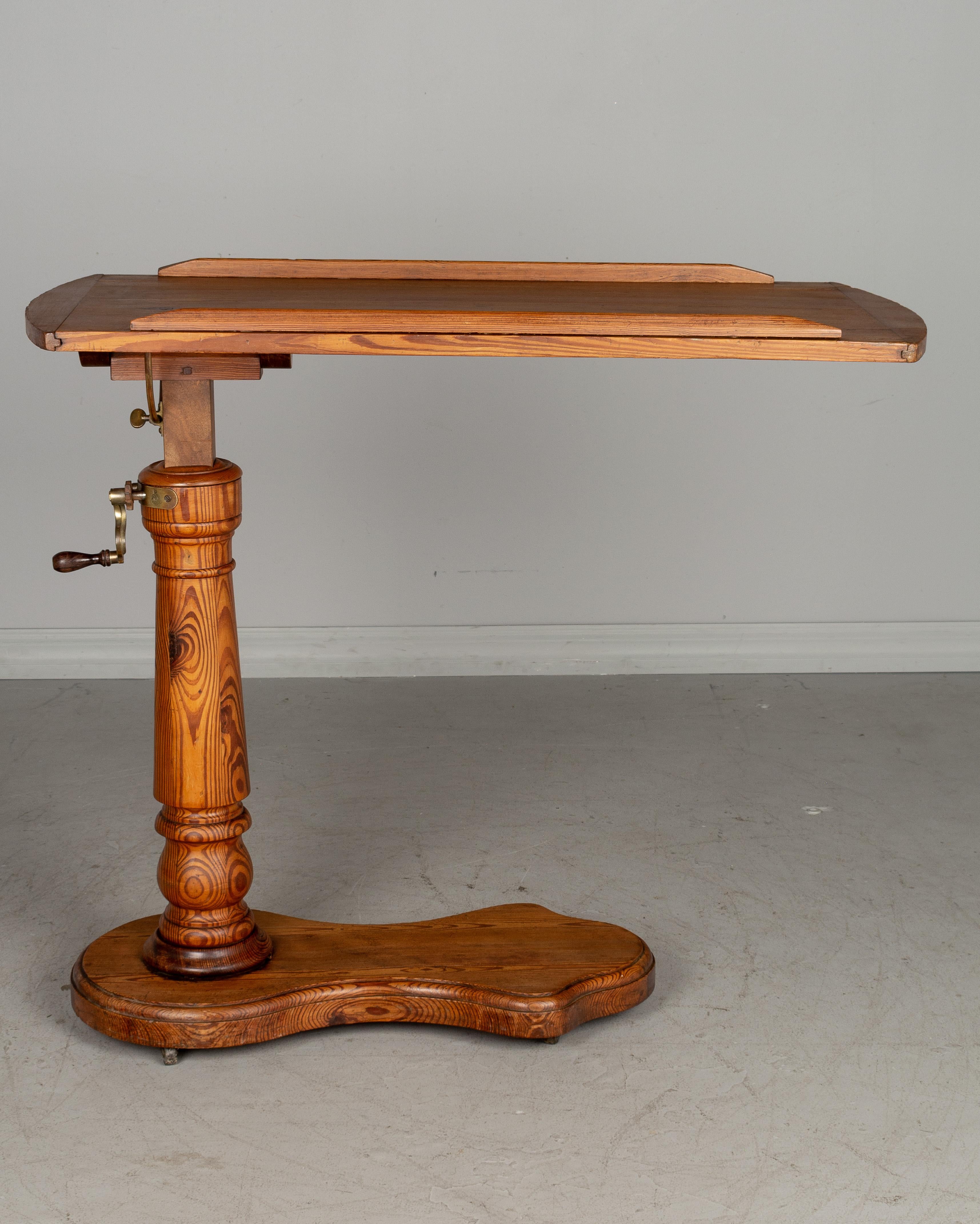 19th Century French Adjustable Tilt-Top Tray Table In Good Condition In Winter Park, FL