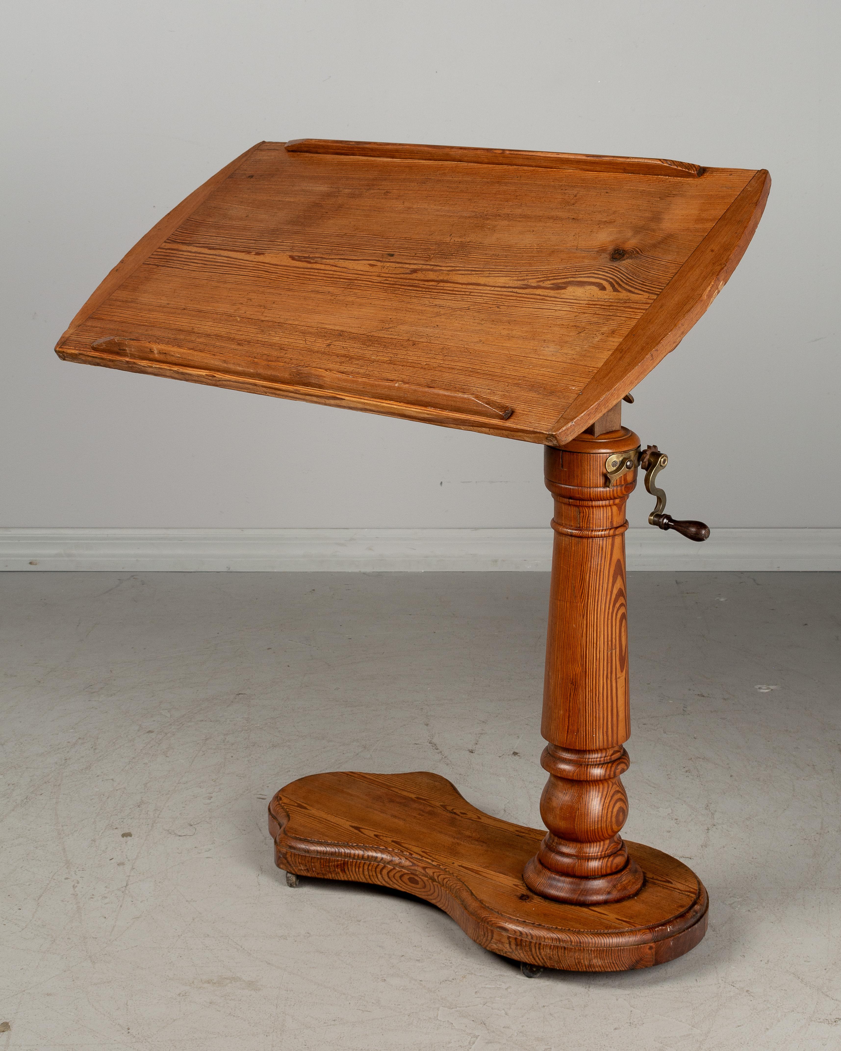 19th Century French Adjustable Tilt-Top Tray Table 1