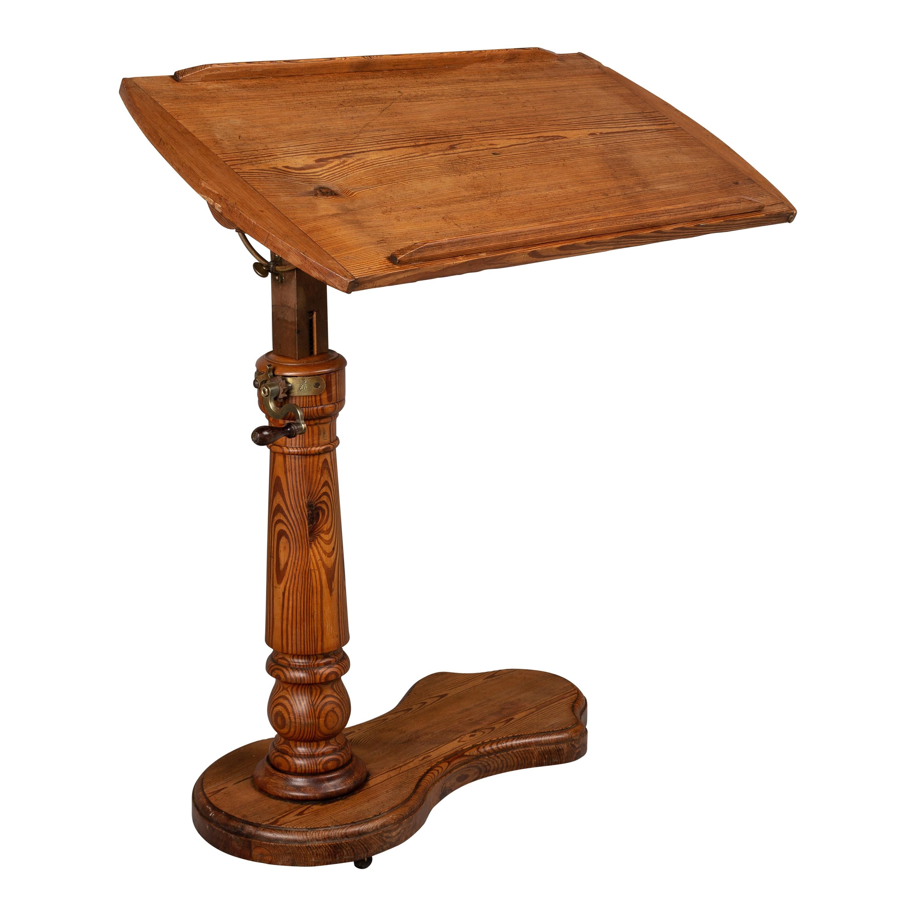 19th Century French Adjustable Tilt-Top Tray Table