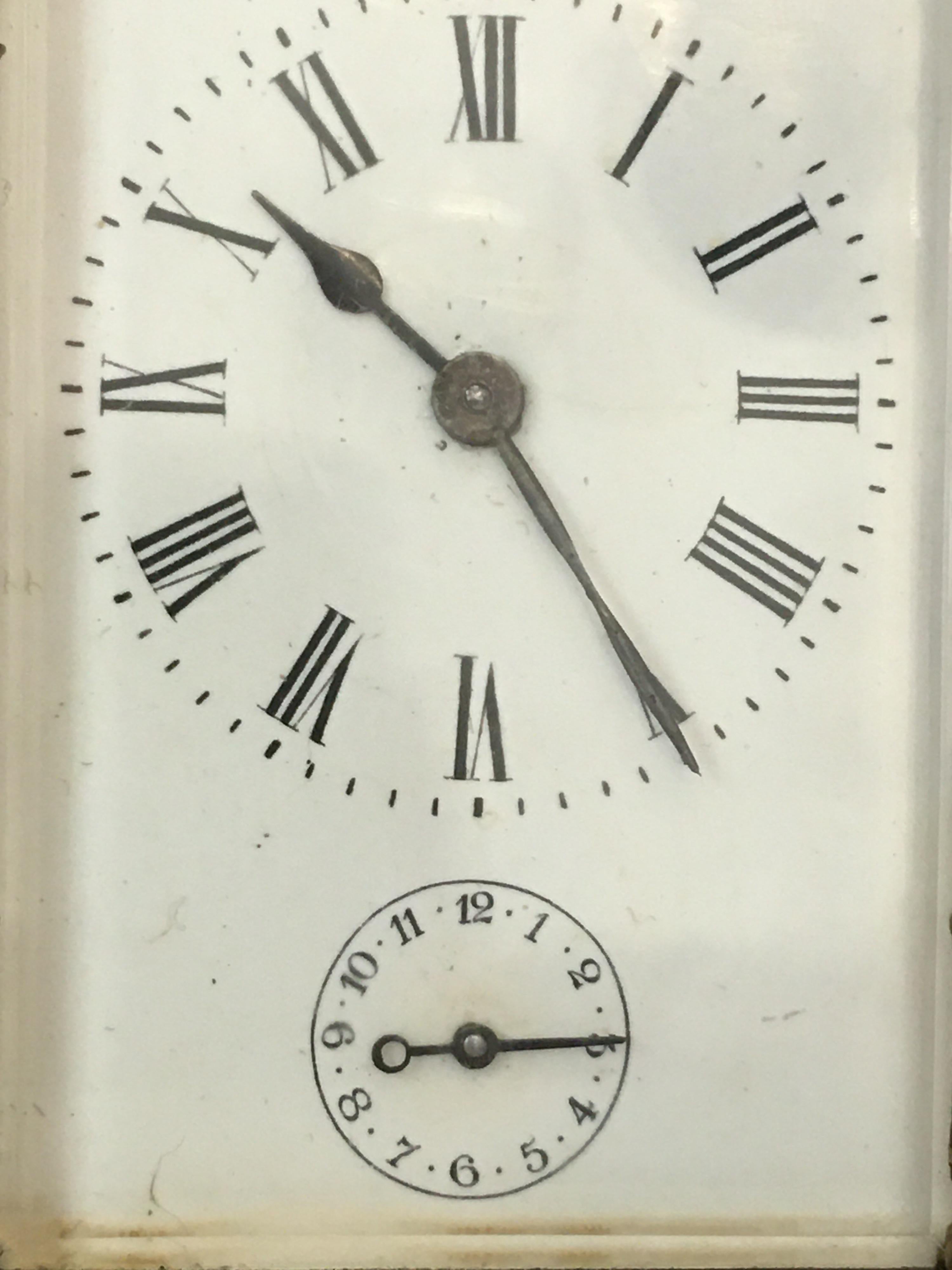 19th Century French Alarm Carriage Clock For Sale 1