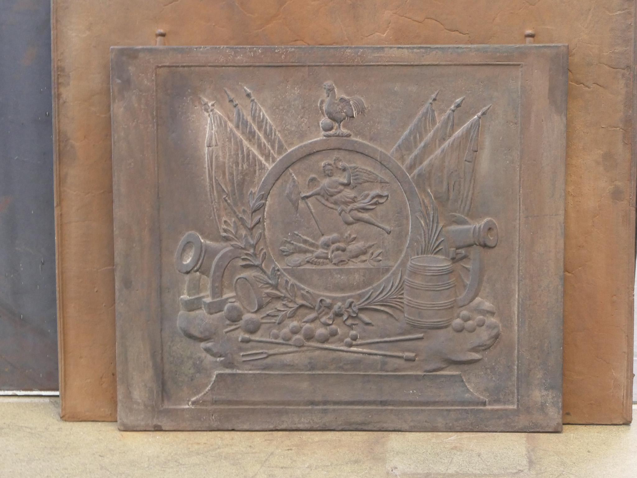 Calco Piastra da camino francese del XIX secolo con Allegoria della Francia, Napoleone III in vendita