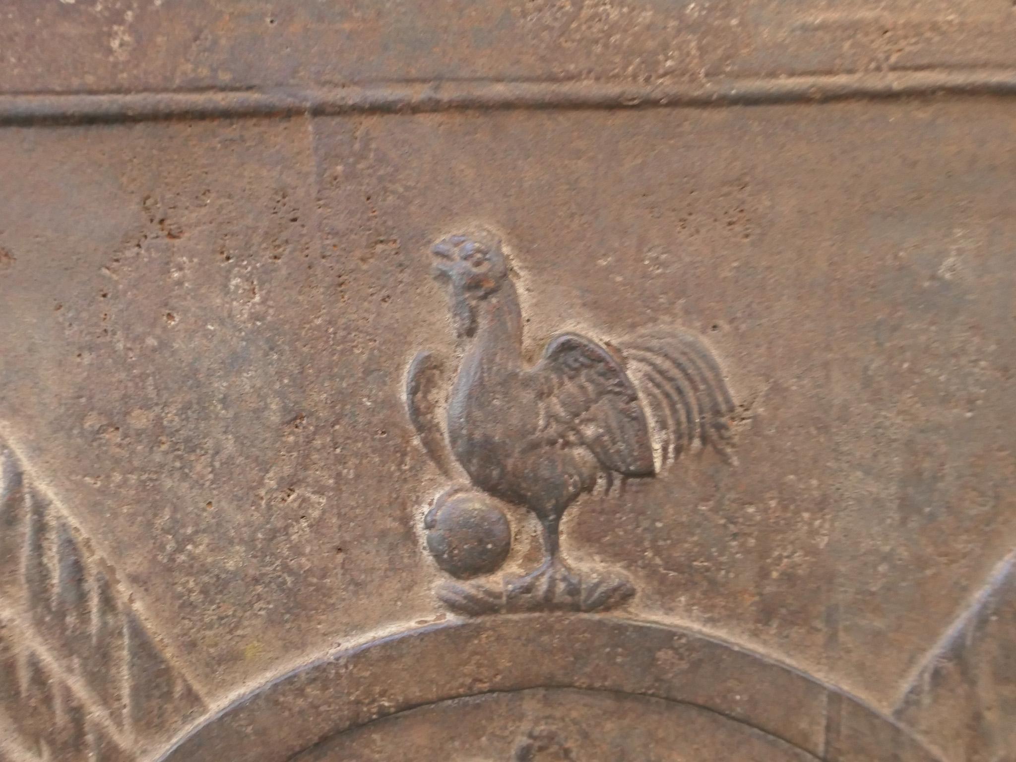 Piastra da camino francese del XIX secolo con Allegoria della Francia, Napoleone III In condizioni buone in vendita a Soest, NL
