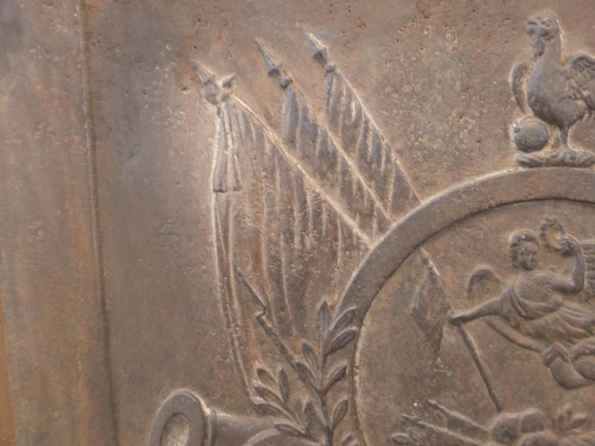 Piastra da camino francese del XIX secolo con Allegoria della Francia, Napoleone III in vendita 3