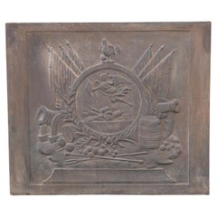 Antique 19th Century French Allegory of France Fireback / Backsplash, Napoleon III