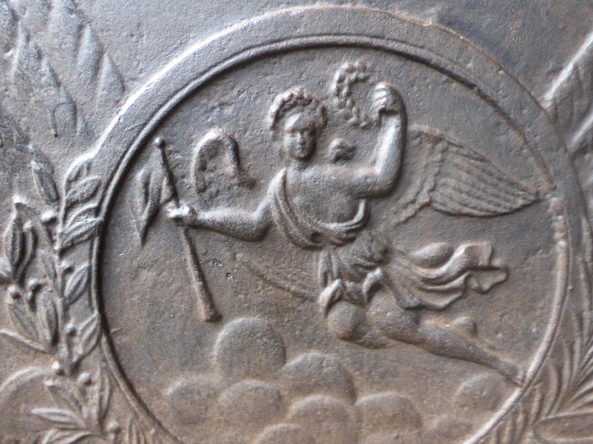 Iron 19th Century French 'Allegory of France' Fireback