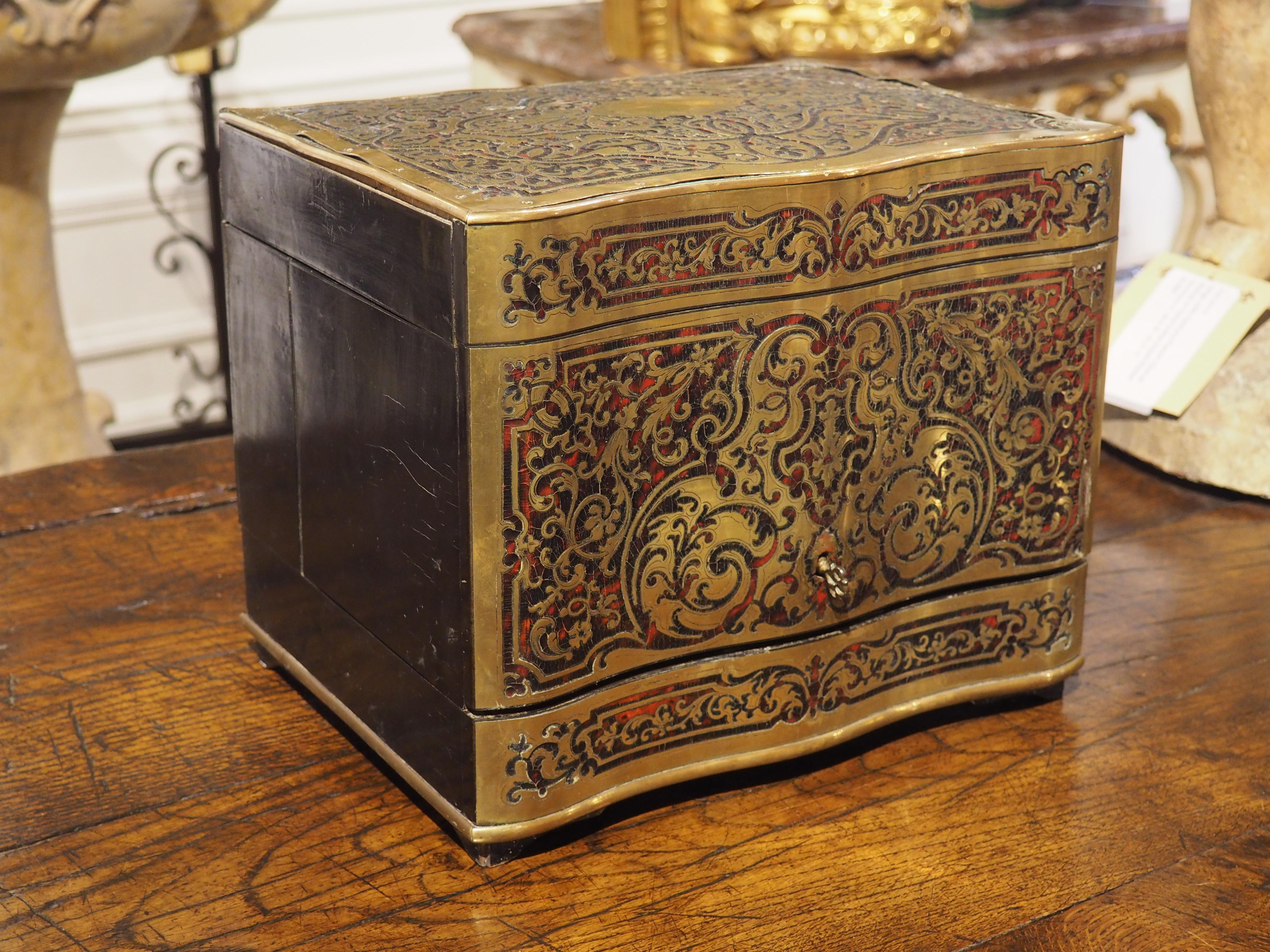 Cave à Liqueur française du 19ème siècle de style André-Charles Boulle en vente 3