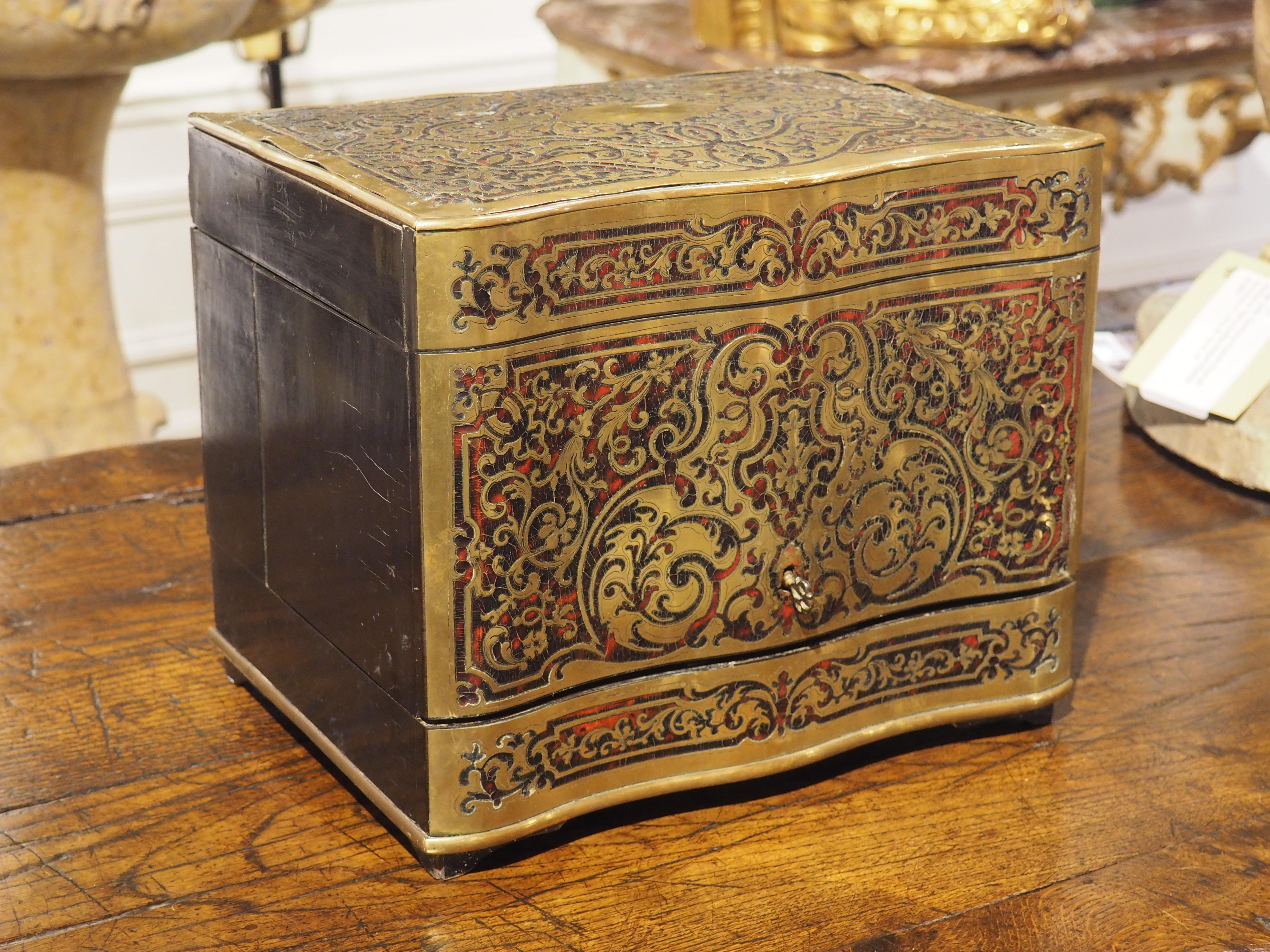 Cave à Liqueur française du 19ème siècle de style André-Charles Boulle en vente 12